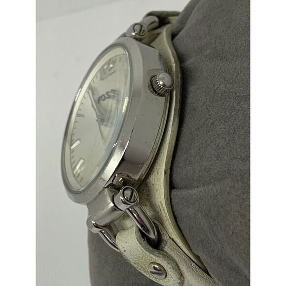 Fossil ES2829 Women's Leather Analog White Dial Quartz Genuine Wrist Watch GE26 - Picture 3 of 11